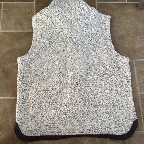 Toad & Co Vest Womens Medium Sheridan Sherpa Wool Blend Corduroy Trim Outdoor - Picture 6 of 6